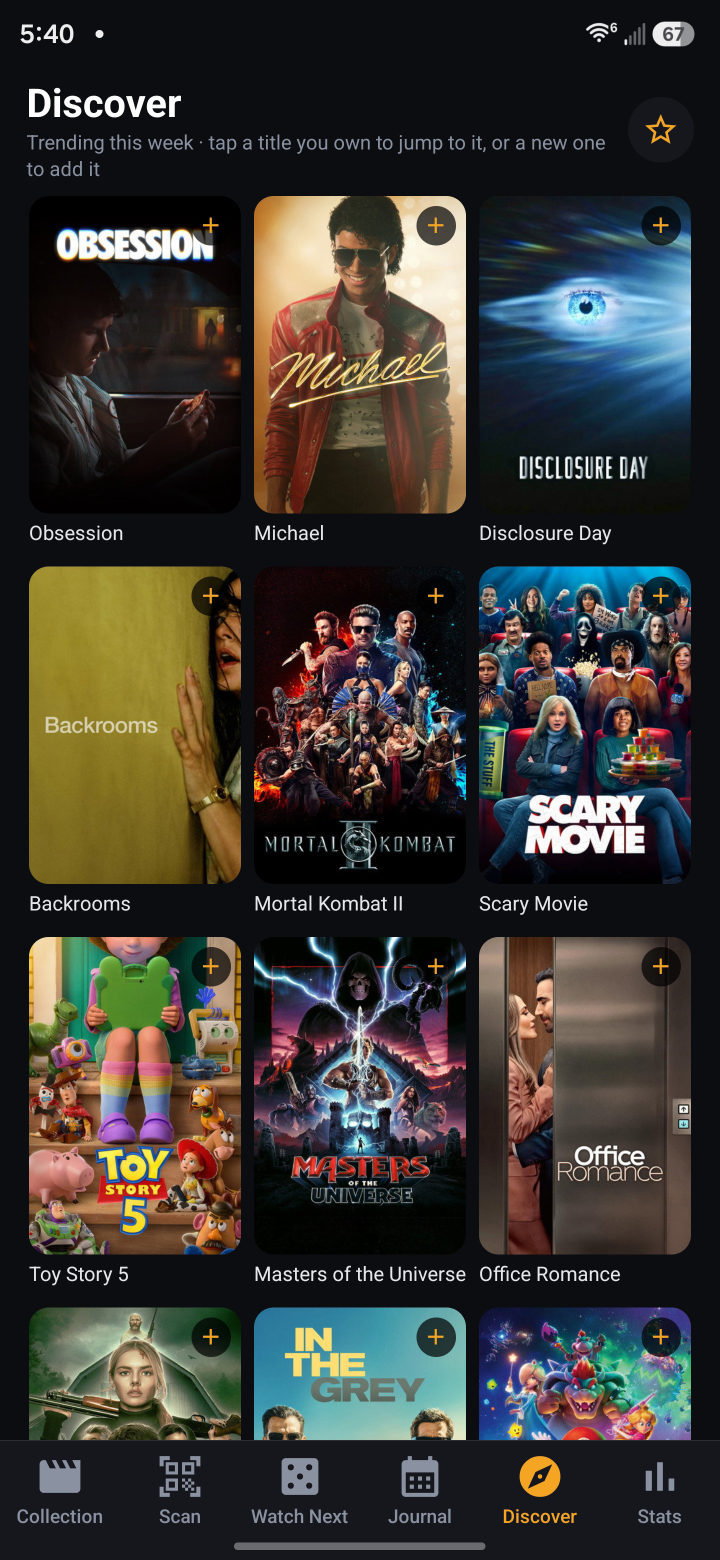 Discover trending films